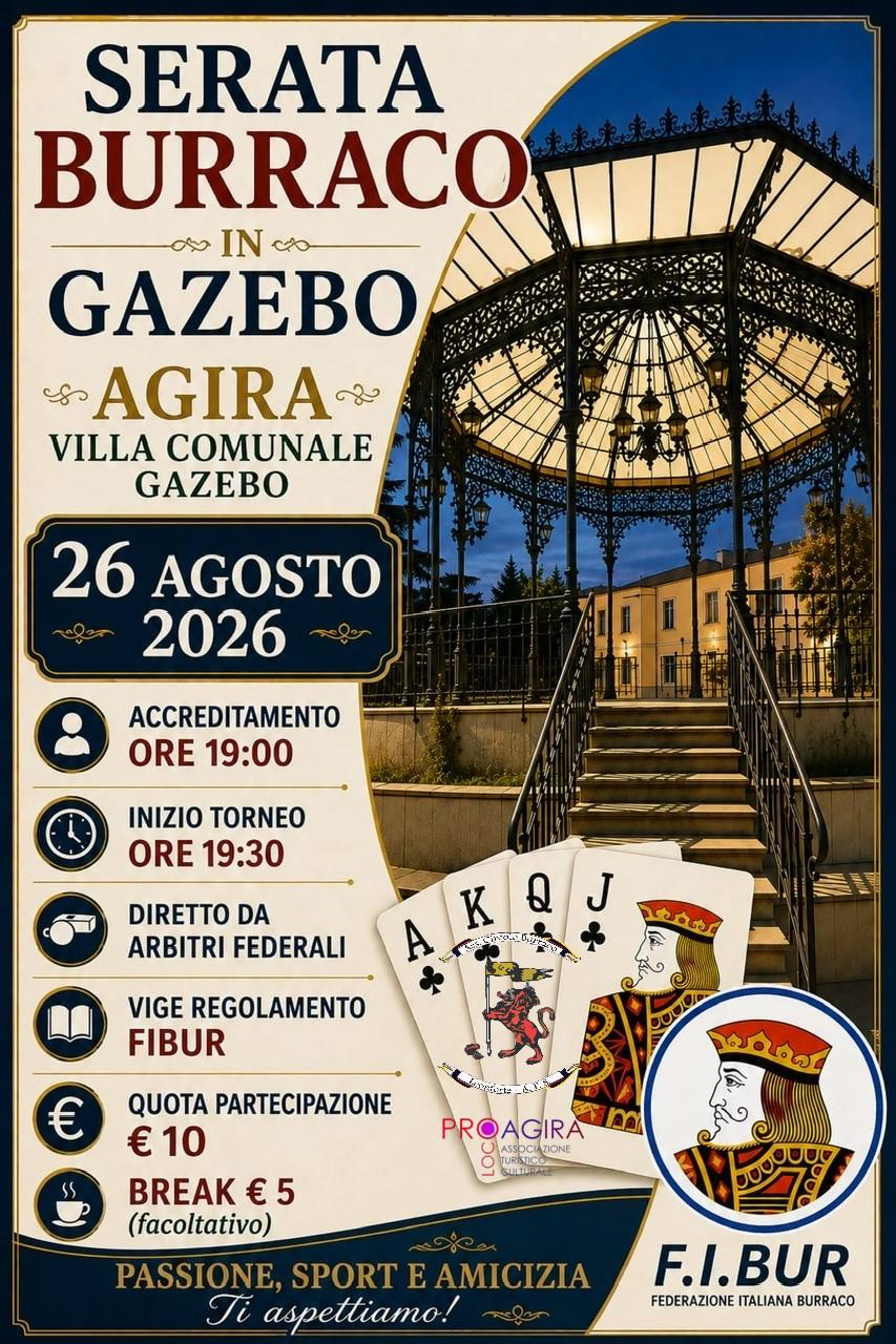 II serata di BURRACO in Gazebo